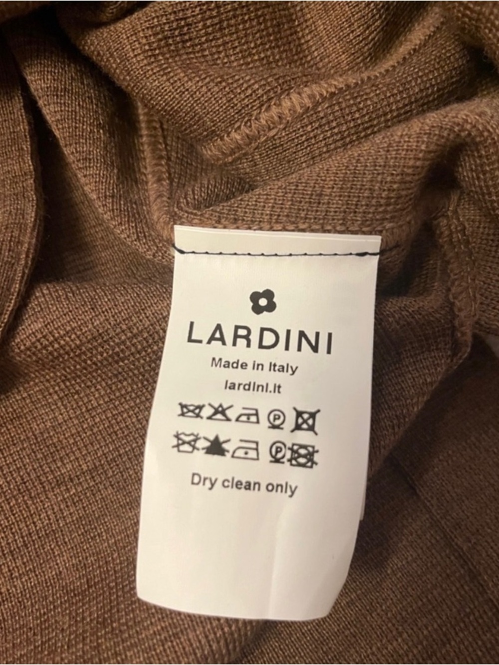 Lardini Brown Ribbed Knit Pullover - Picture 2 of 3